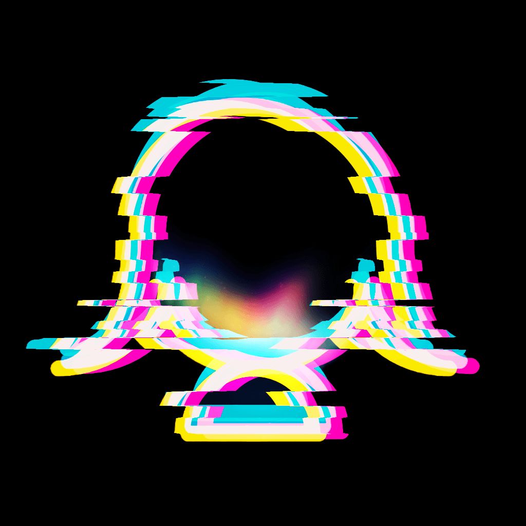 A chromatic glitch on the standard melkat silhouette outline