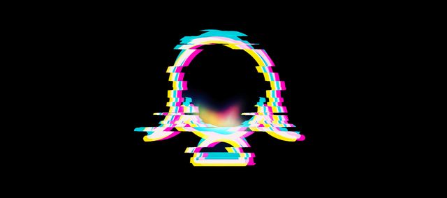 A chromatic glitch on the standard melkat silhouette outline